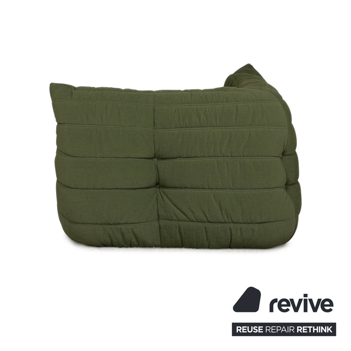 Ligne Roset Togo Eckelement Stoff Grün Khaki Neubezug