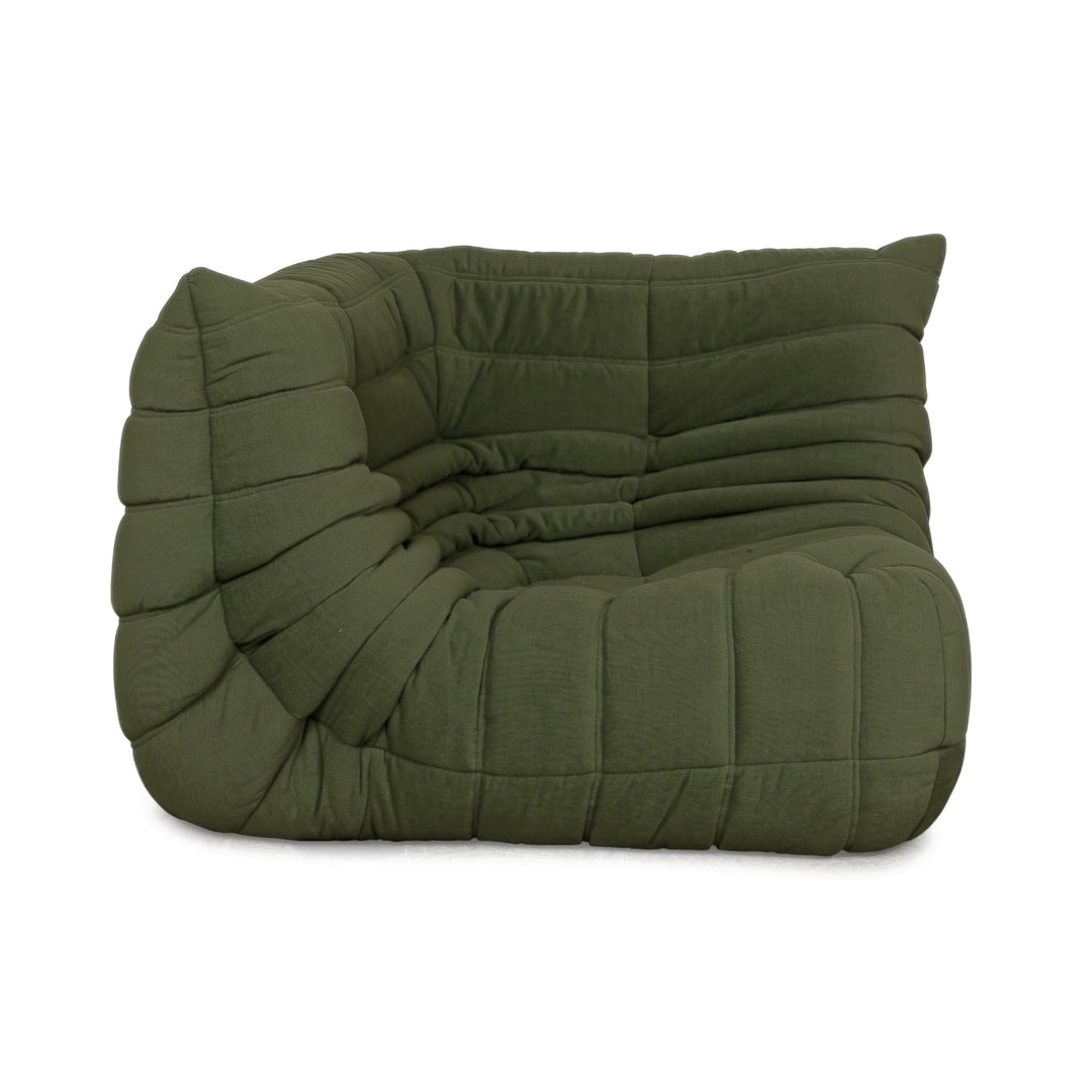 Ligne Roset Togo Stoff Sessel Ecke Khaki Grün Neubezug MALOU 159
