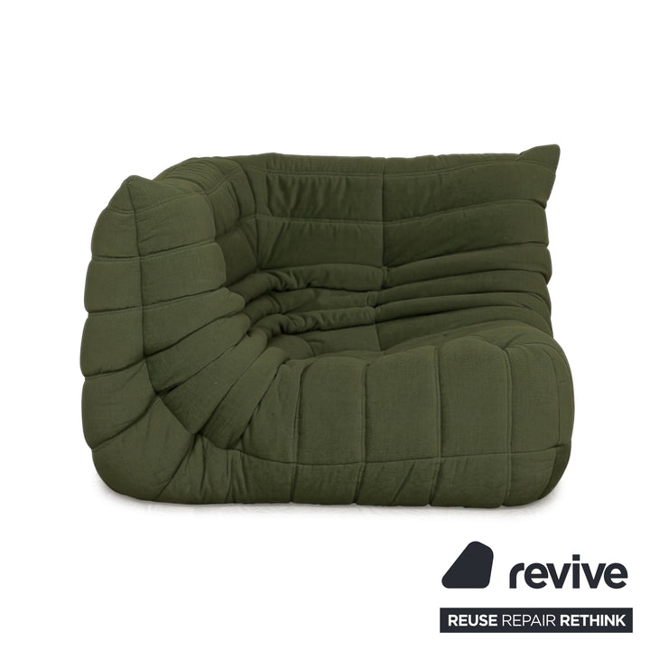 Ligne Roset Togo Stoff Sessel Ecke Khaki Grün Neubezug MALOU 159