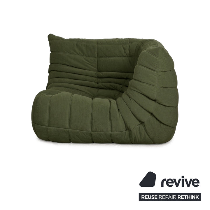 Ligne Roset Togo Stoff Sessel Ecke Khaki Grün Neubezug MALOU 159