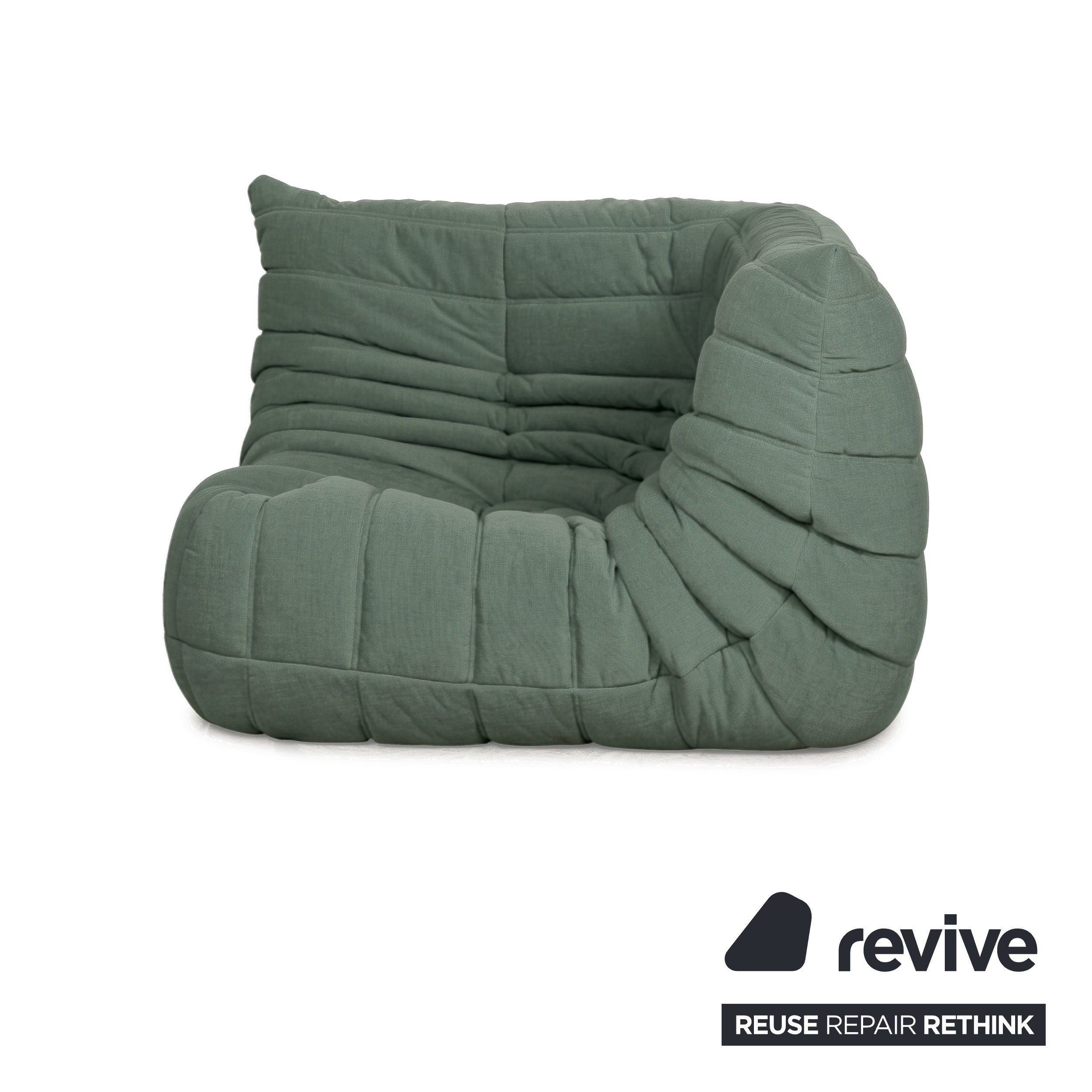 Ligne Roset Togo Corner Element Mint Green Fabric Reupholstered