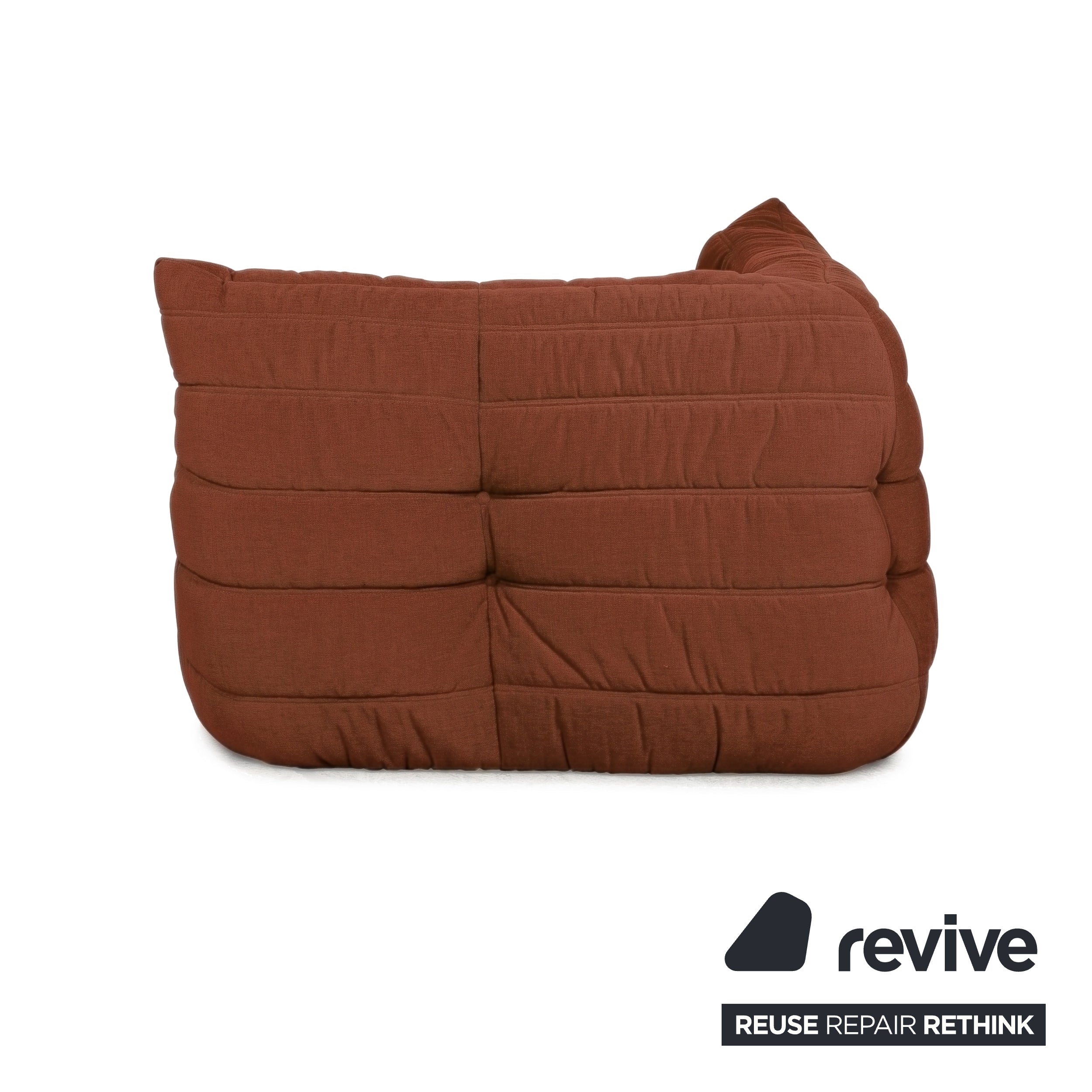 Ligne Roset Togo Eckelement Stoff Orange Braun Neubezug