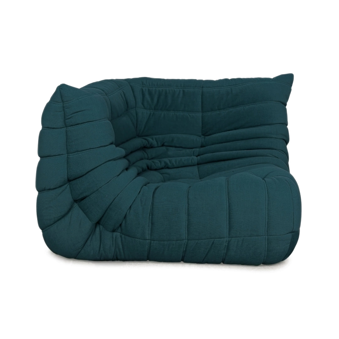 Ligne Roset Togo Stoff Sessel Ecke Petrol Blau Neubezug MALOU 163