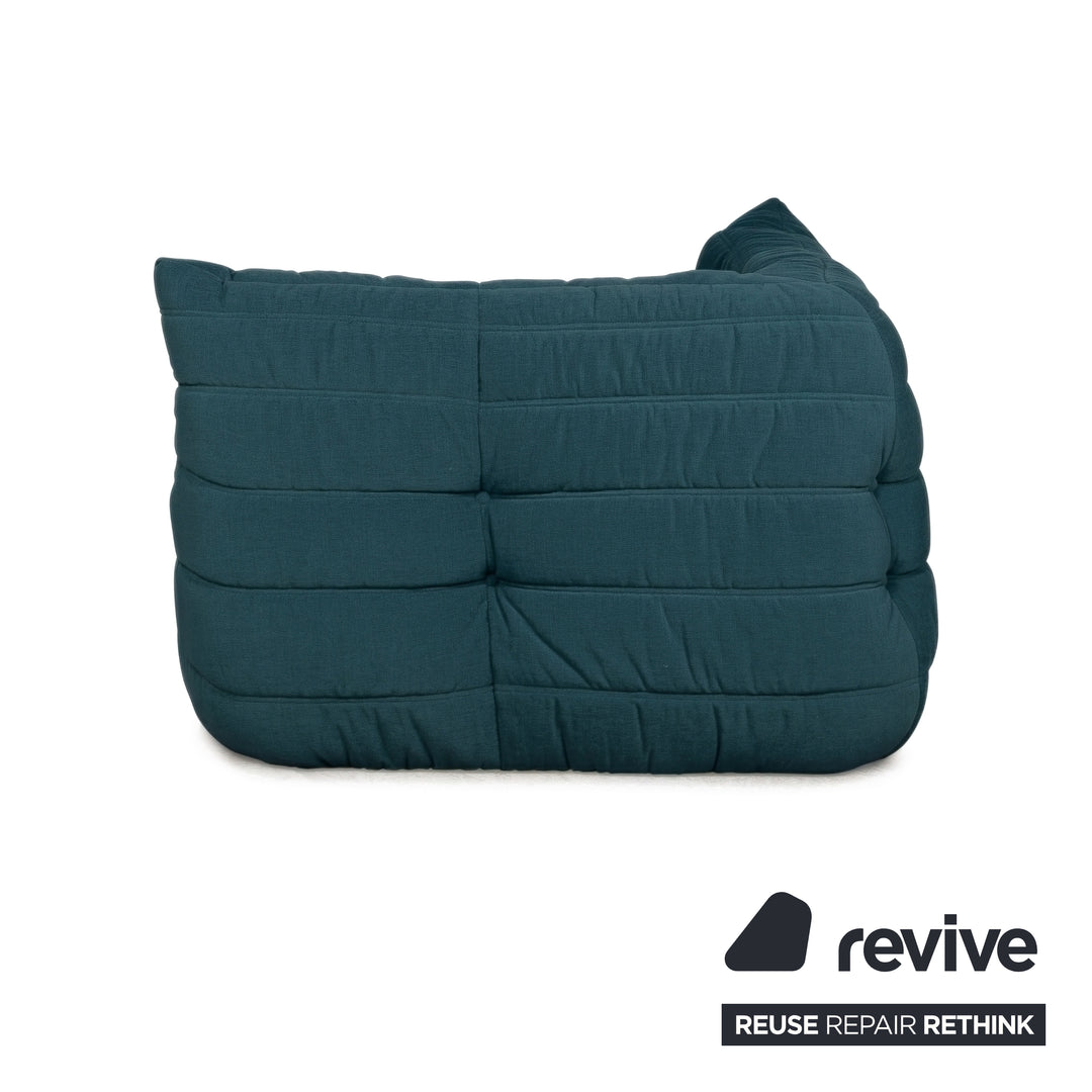Ligne Roset Togo Stoff Sessel Ecke Petrol Blau Neubezug MALOU 163