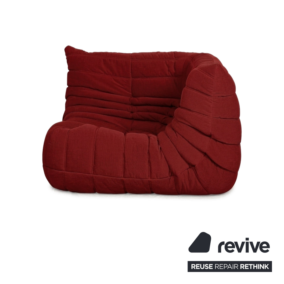 Ligne Roset Togo Stoff Sessel Ecke Rot Neubezug MALOU 136