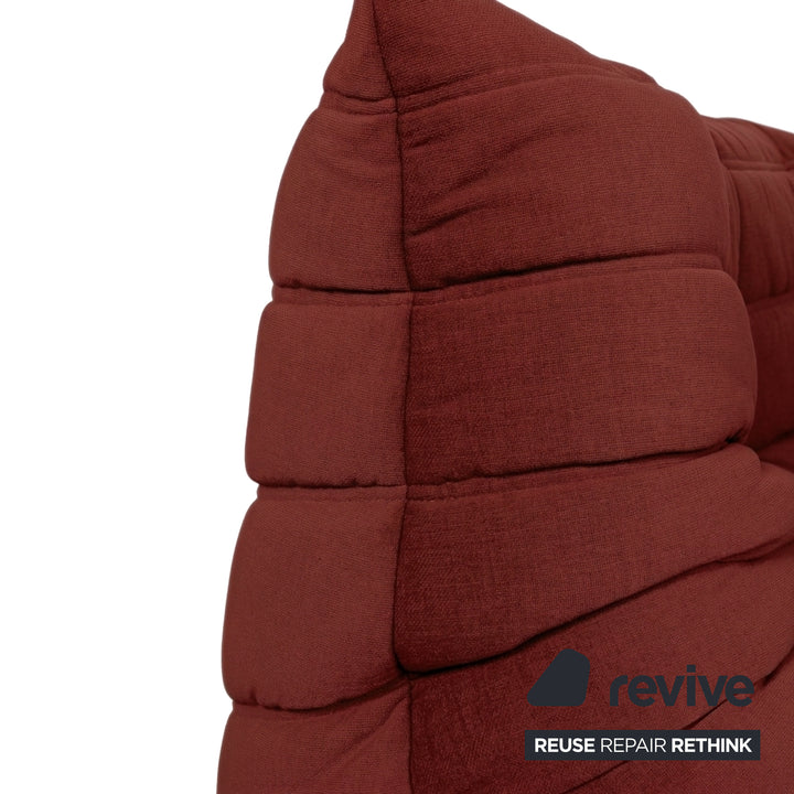 Ligne Roset Togo Stoff Sessel Ecke Rot Neubezug MALOU 136