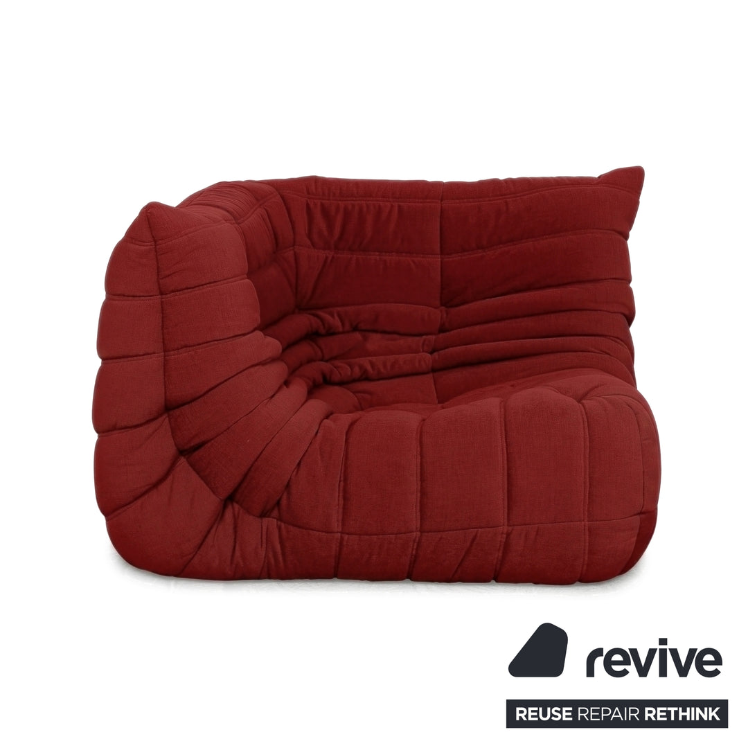 Ligne Roset Togo Stoff Sessel Ecke Rot Neubezug MALOU 136