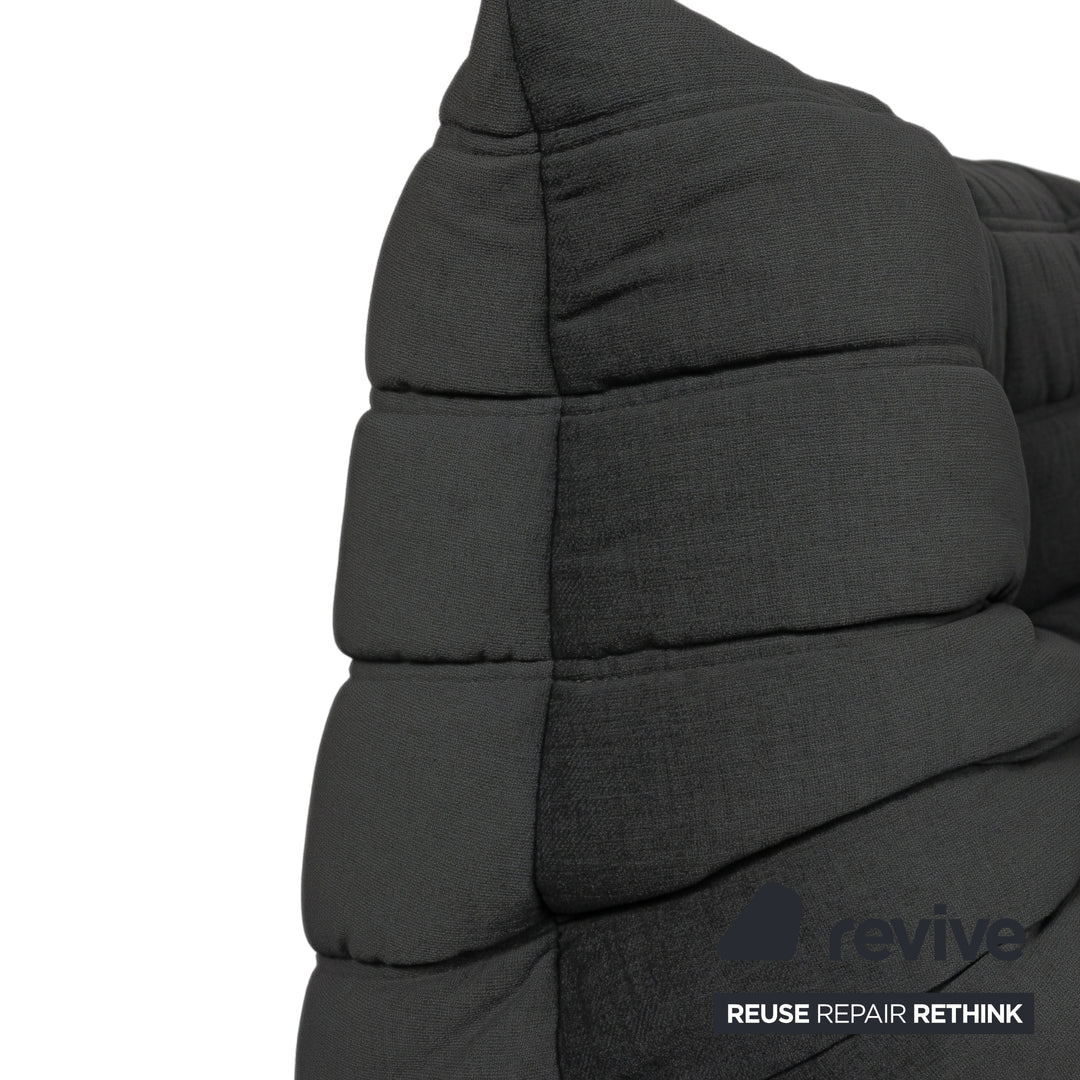 Ligne Roset Togo Stoff Sessel Ecke Schwarz Neubezug MALOU 186