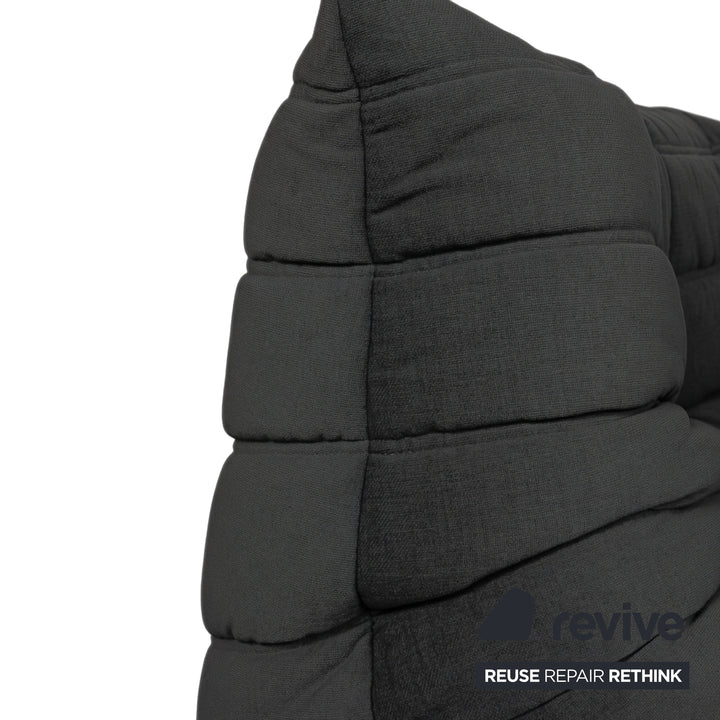 Ligne Roset Togo Stoff Sessel Ecke Schwarz Neubezug MALOU 186