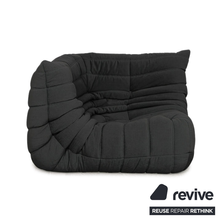 Ligne Roset Togo Stoff Sessel Ecke Schwarz Neubezug MALOU 186
