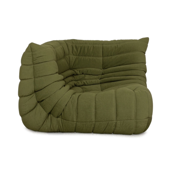 Ligne Roset Togo Eckelement Stoff Grün Olive Neubezug
