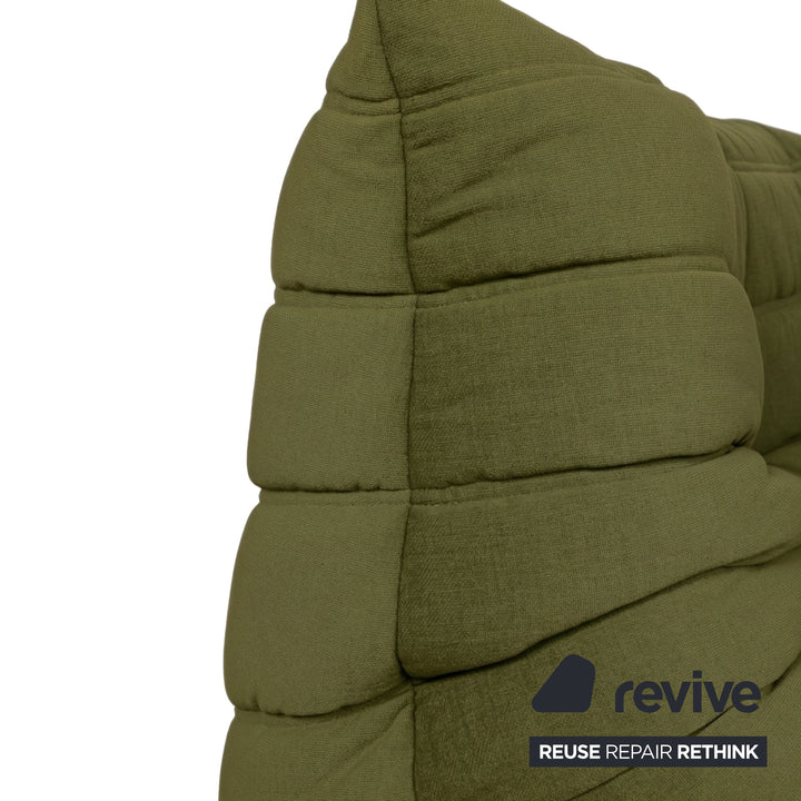 Ligne Roset Togo Eckelement Stoff Grün Olive Neubezug