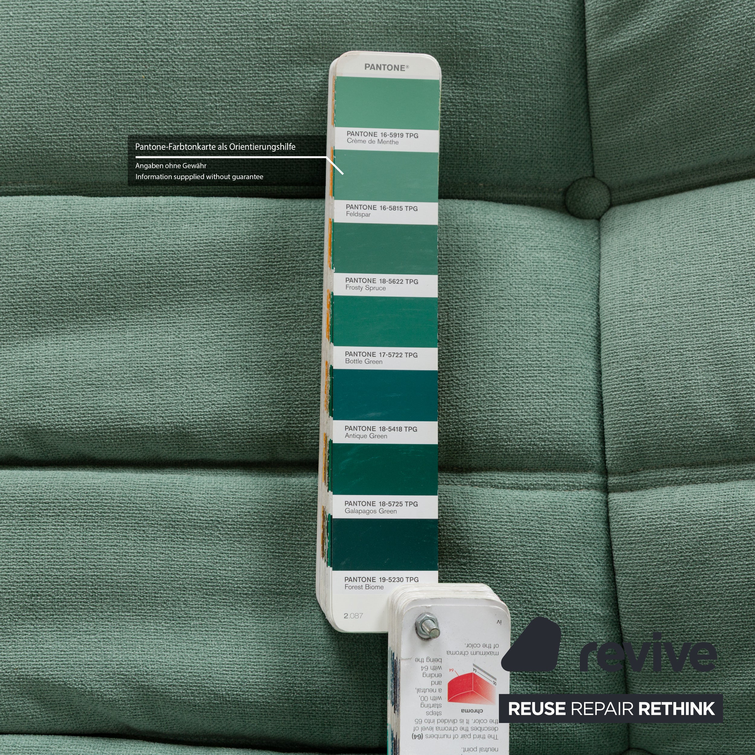 Ligne Roset Togo fabric armchair green reupholstery
