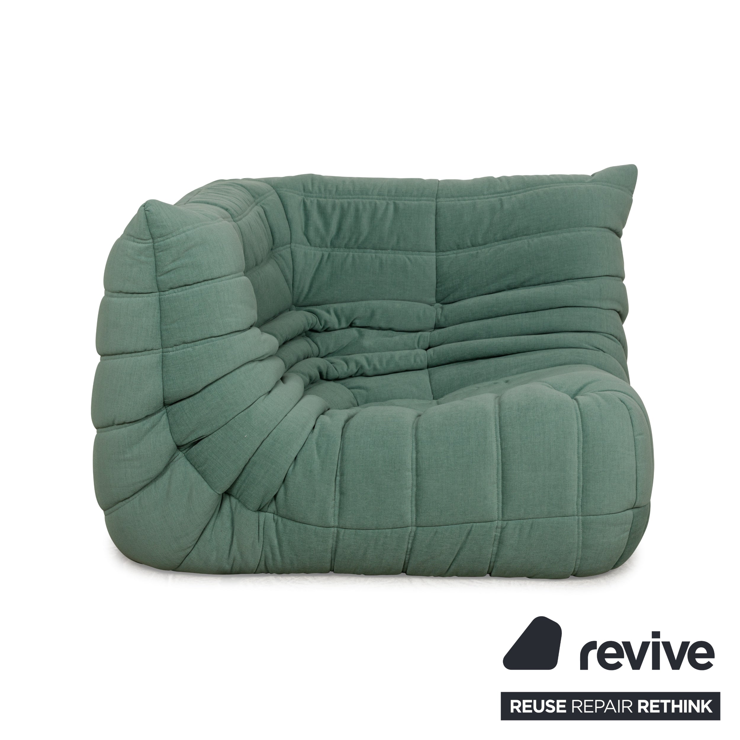 Ligne Roset Togo fabric armchair green reupholstery