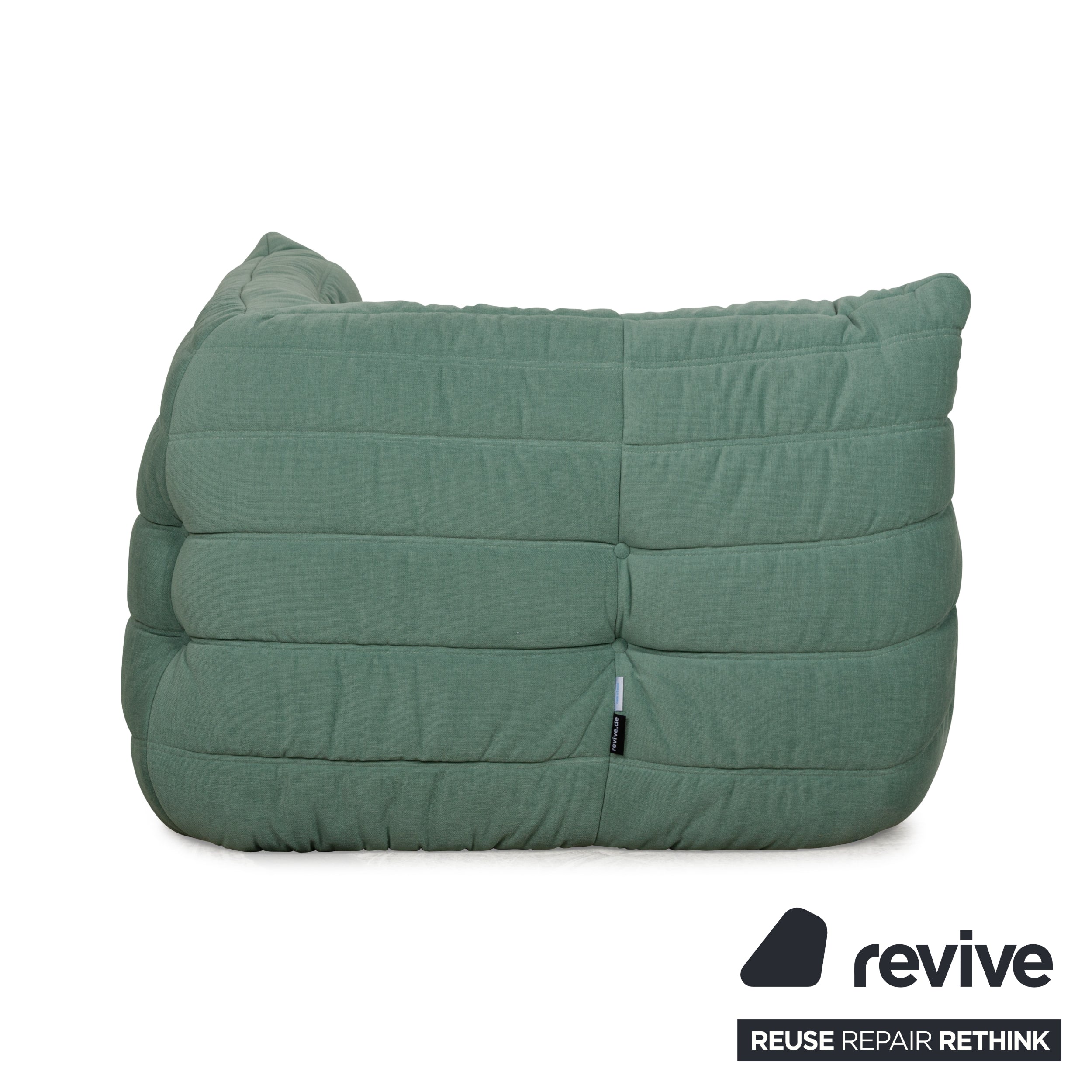 Ligne Roset Togo fabric armchair green reupholstery