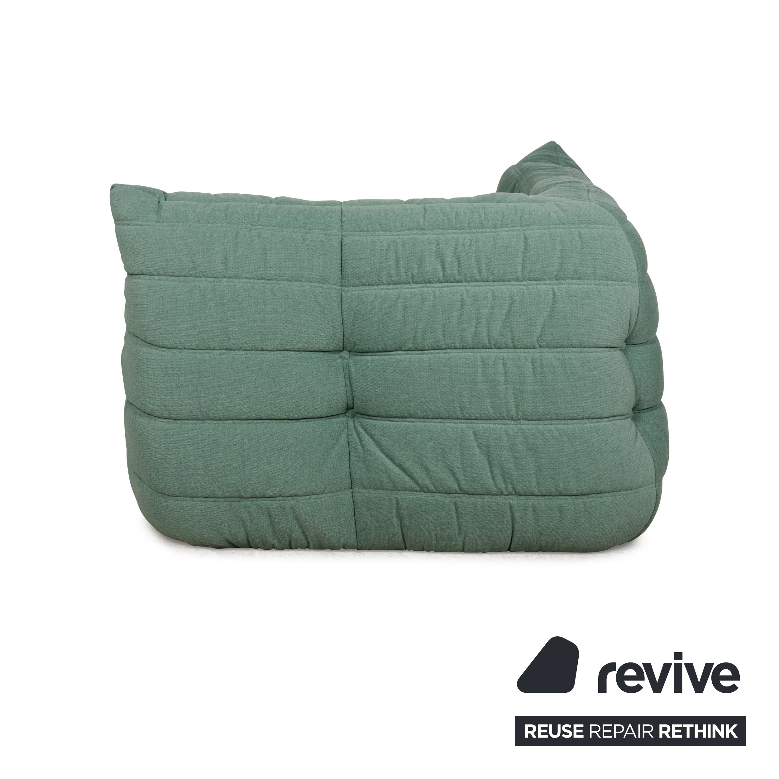 Ligne Roset Togo fabric armchair green reupholstery