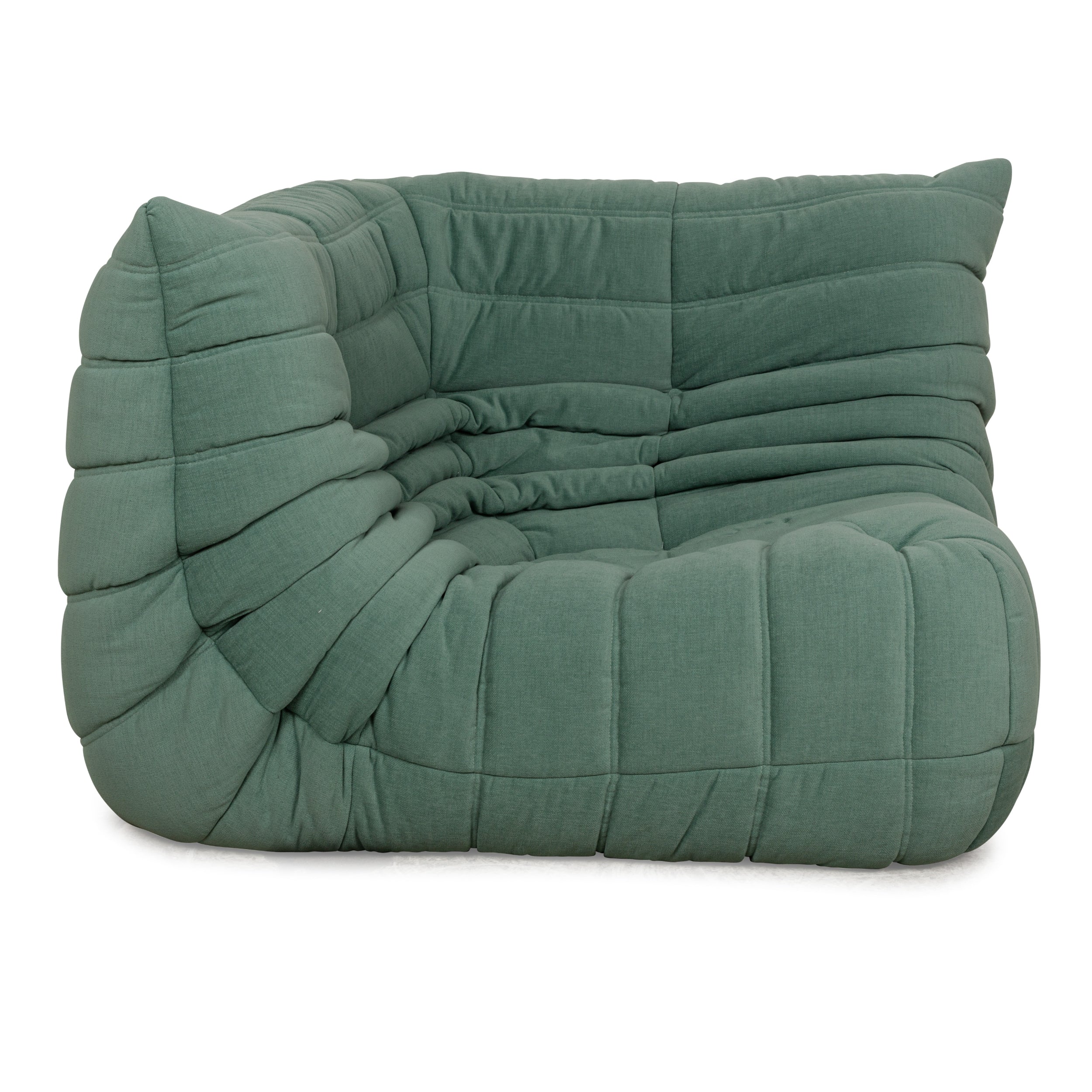 Ligne Roset Togo fabric armchair green reupholstery