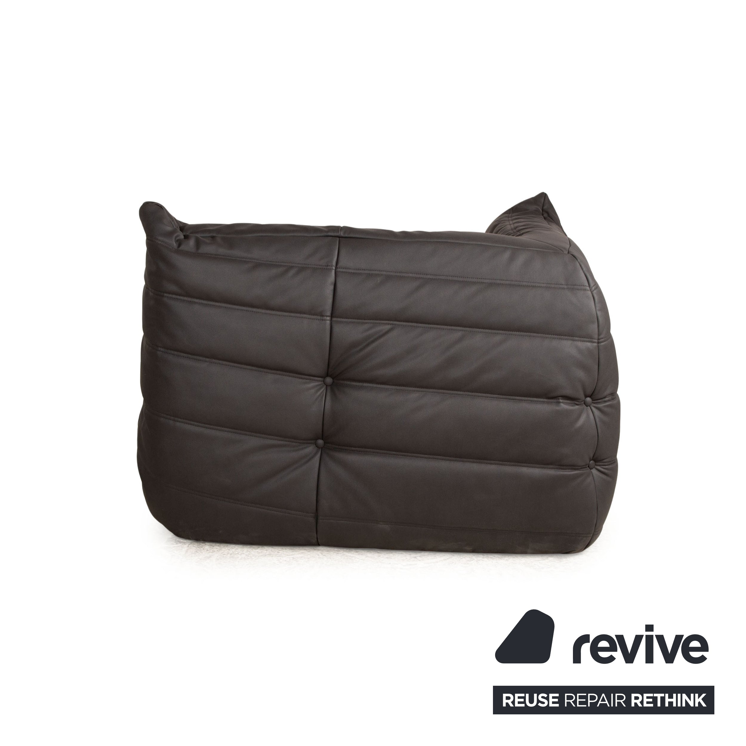 ligne roset Fauteuil en tissu cuir vegan Togo noir housse neuve