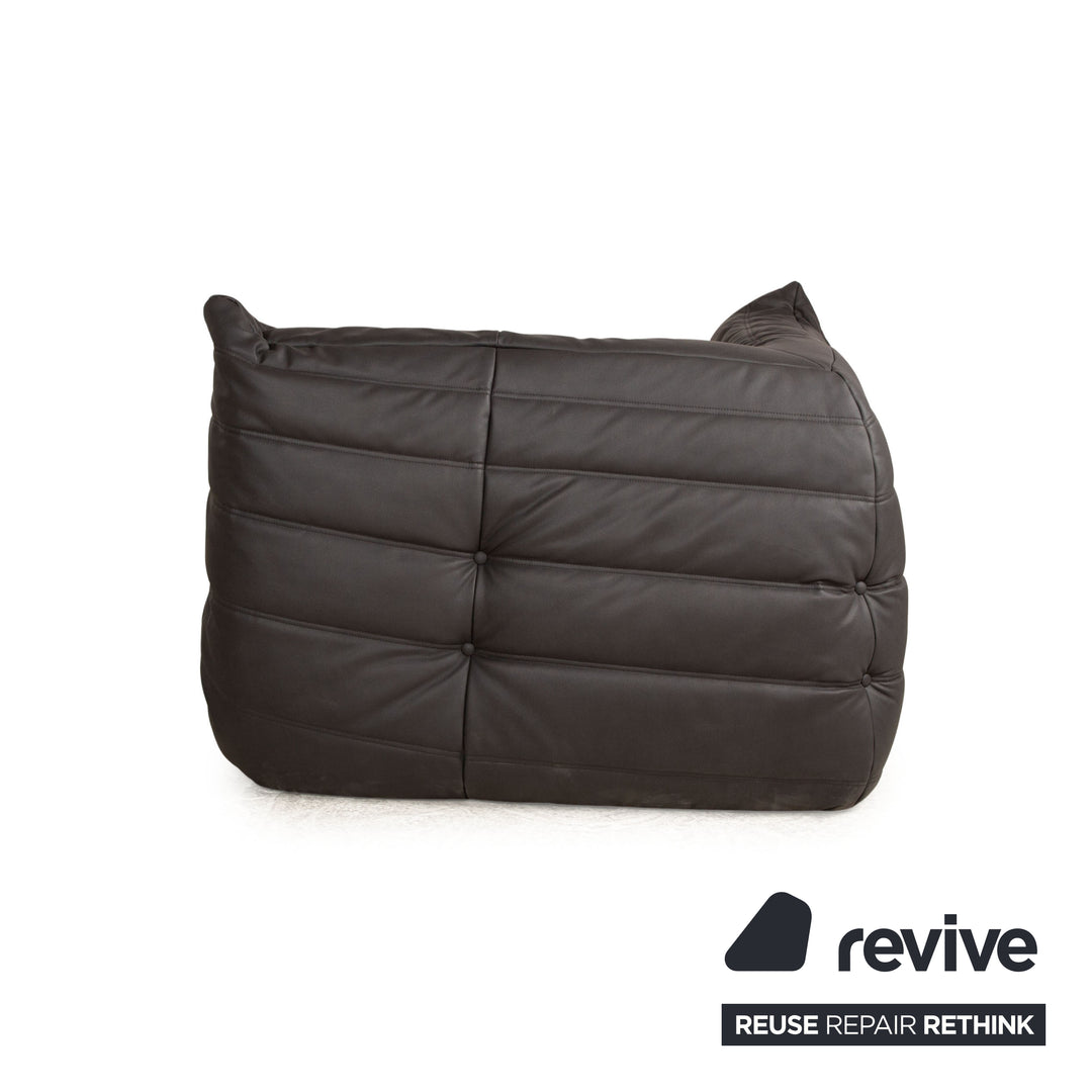 Ligne Roset Sessel Togo Schwarz Leder (veganes Textilleder GAVIN