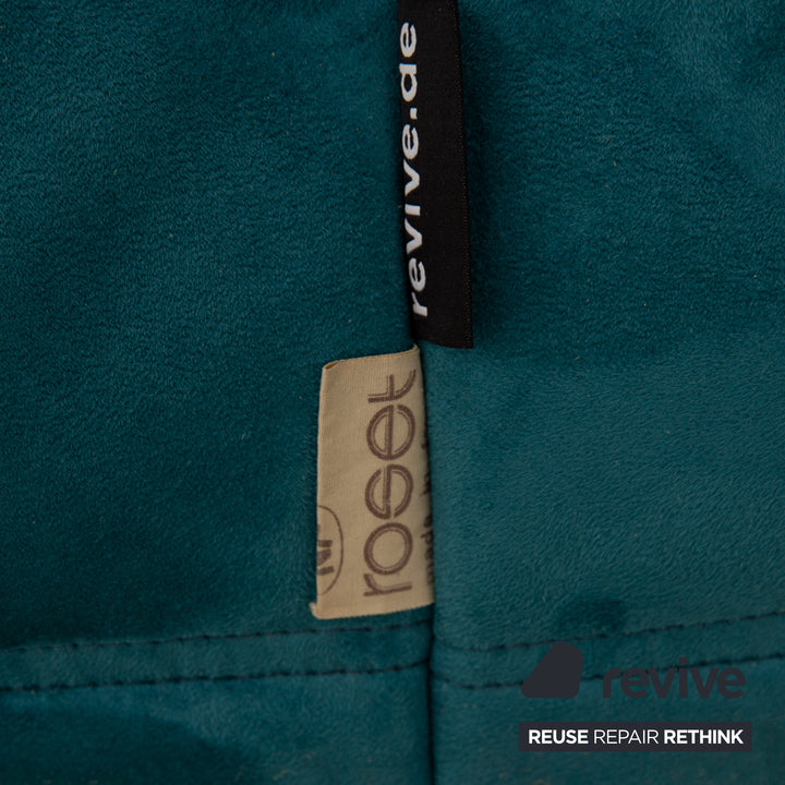 ligne roset Togo Stoff Sofa Garnitur Blau Zweisitzer Sessel Couch Neubezug