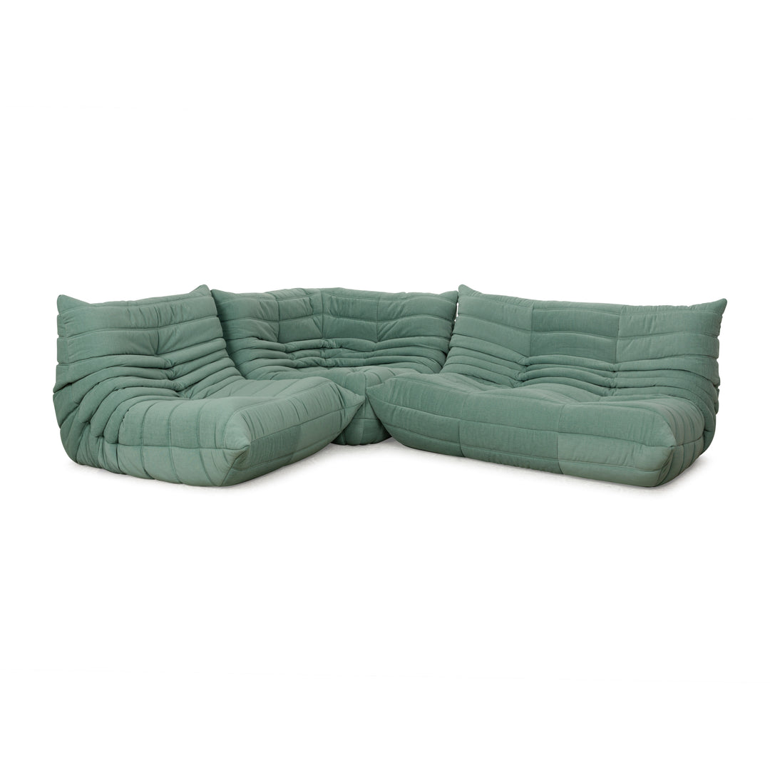 Ligne Roset Togo Ecksofa Stoff Sofa Garnitur Grün Neubezug Zweisitzer Sessel
