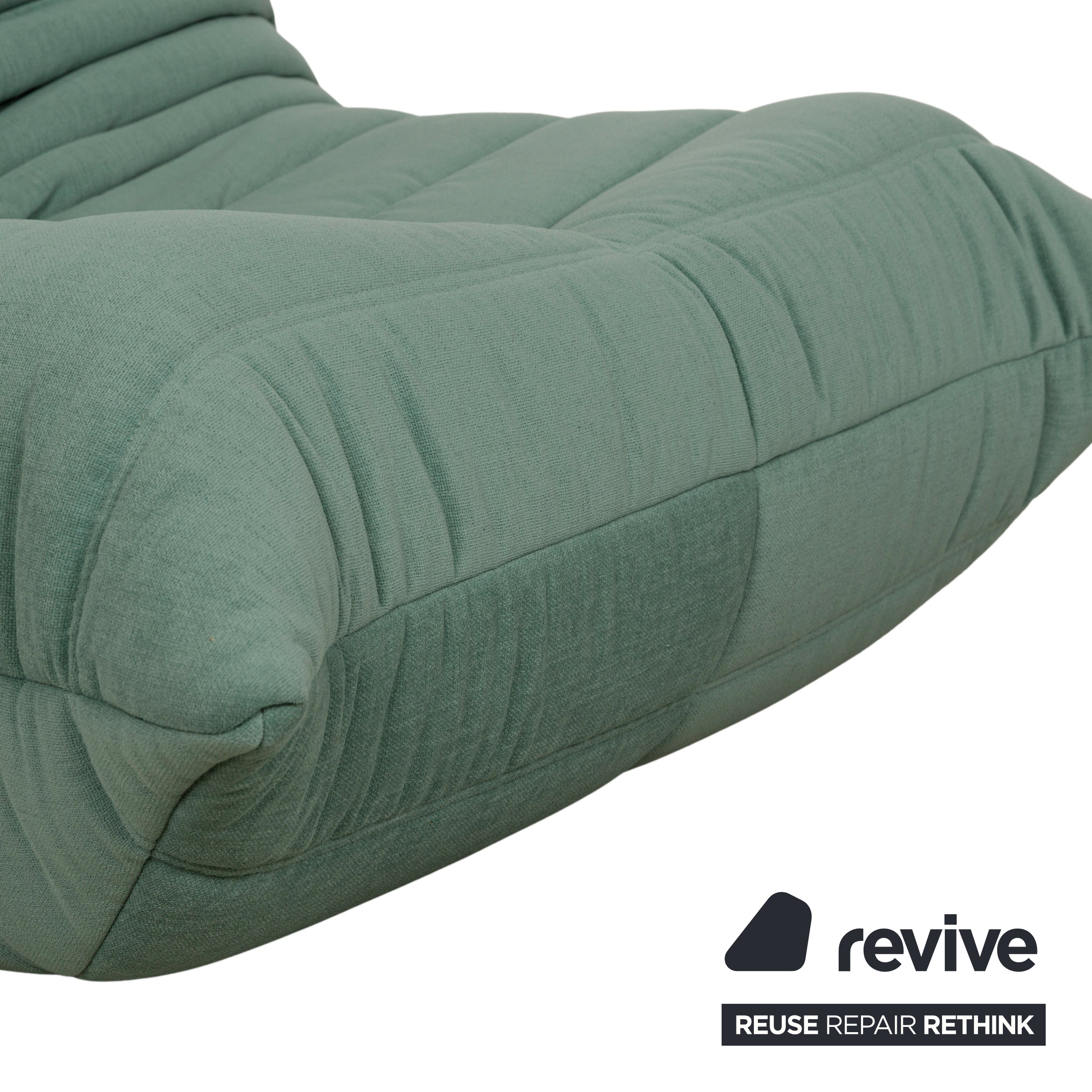 Ligne Roset Togo Corner Sofa Fabric Sofa Set Green Reupholstered Two-Seater Armchair Corner Element