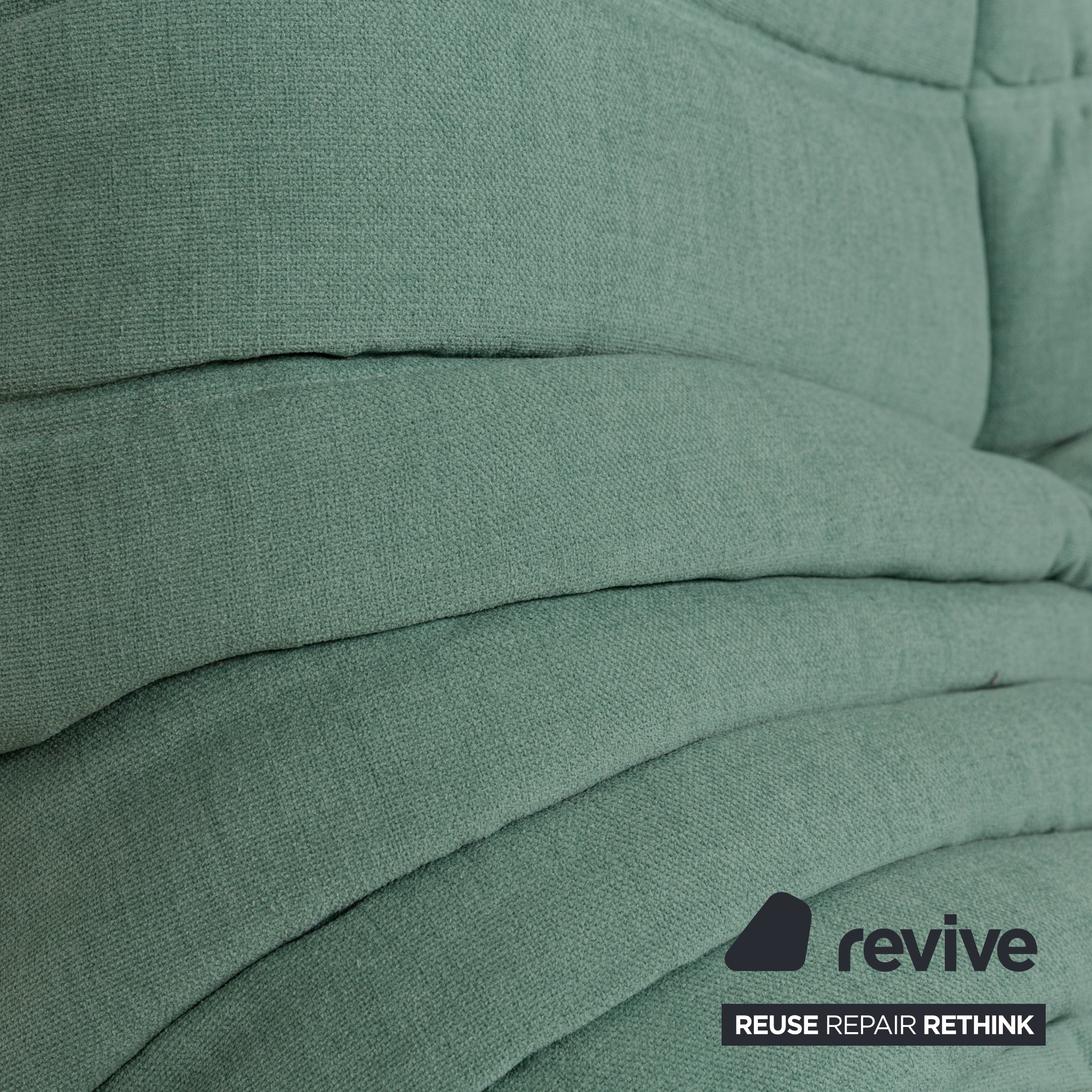 Ligne Roset Togo Corner Sofa Fabric Sofa Set Green Reupholstered Two-Seater Armchair Corner Element