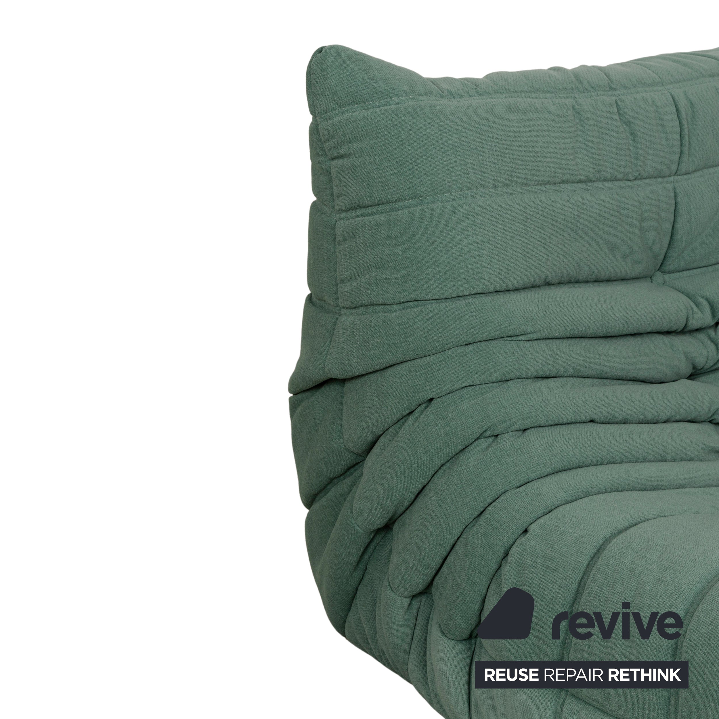 Ligne Roset Togo Corner Sofa Fabric Sofa Set Green Reupholstered Two-Seater Armchair Corner Element