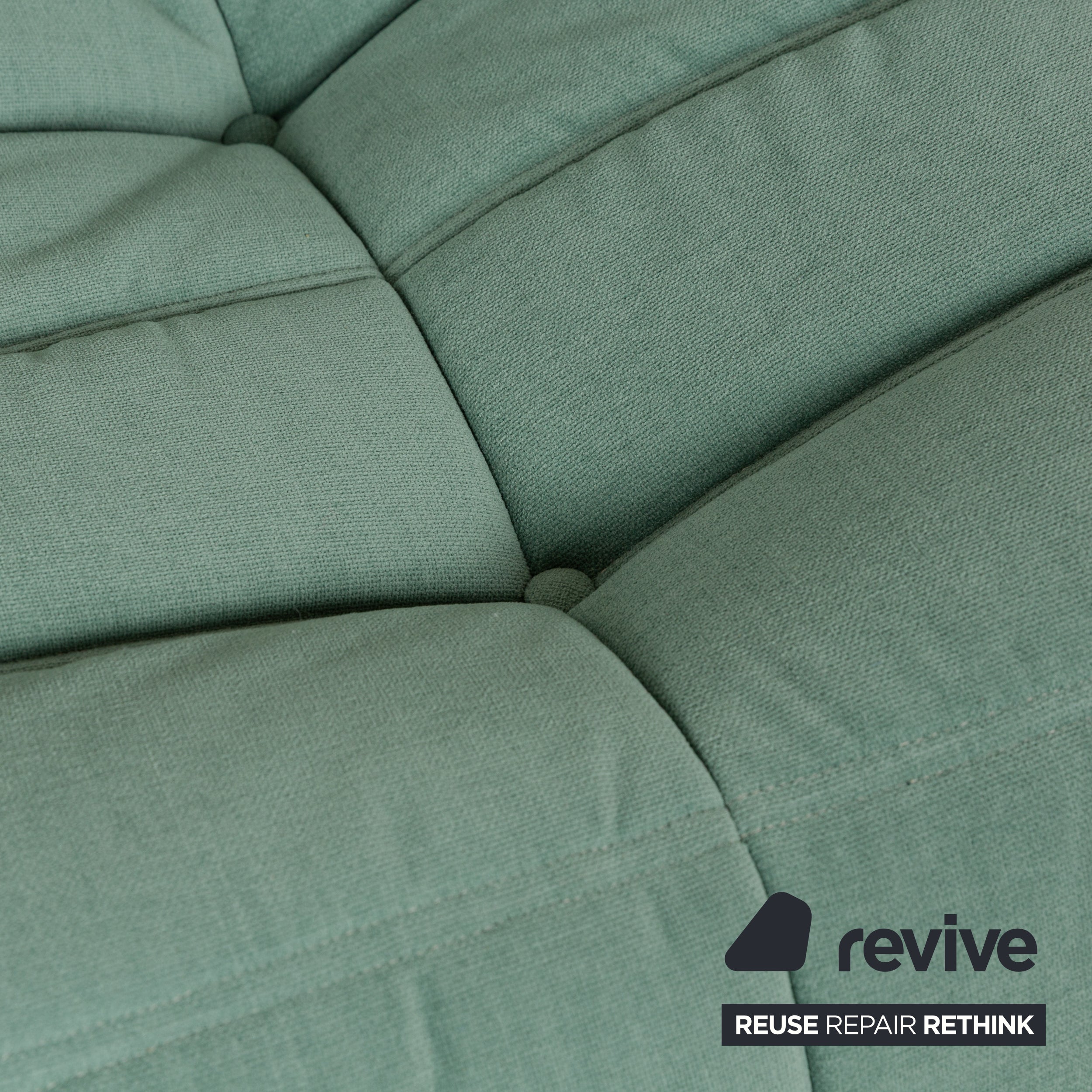 Ligne Roset Togo Corner Sofa Fabric Sofa Set Green Reupholstered Two-Seater Armchair Corner Element
