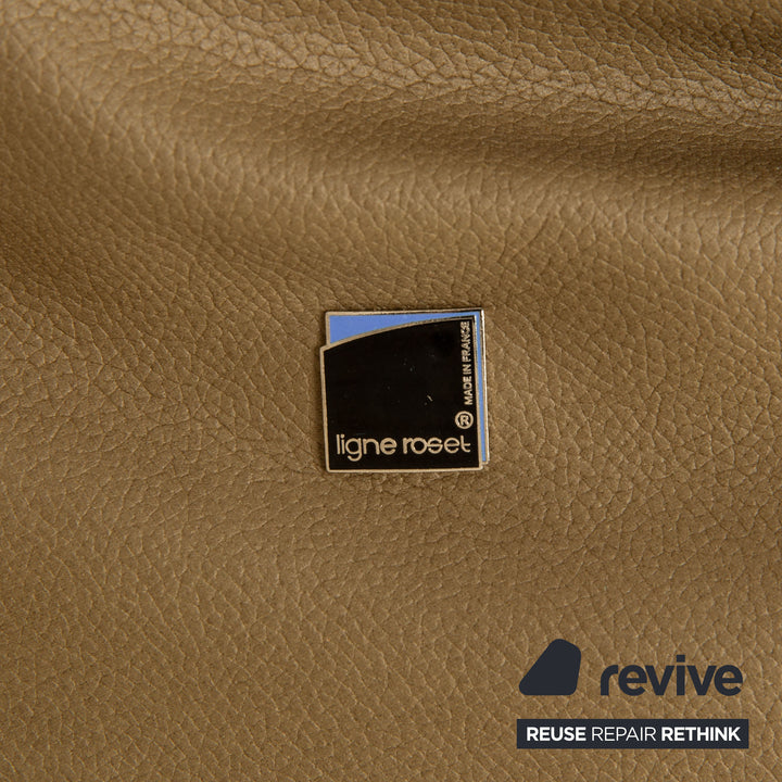 ligne roset Togo Ecksofa Stoff Sofa Garnitur Olivgrün Khaki Ecksofa Hocker Couch Neubezug