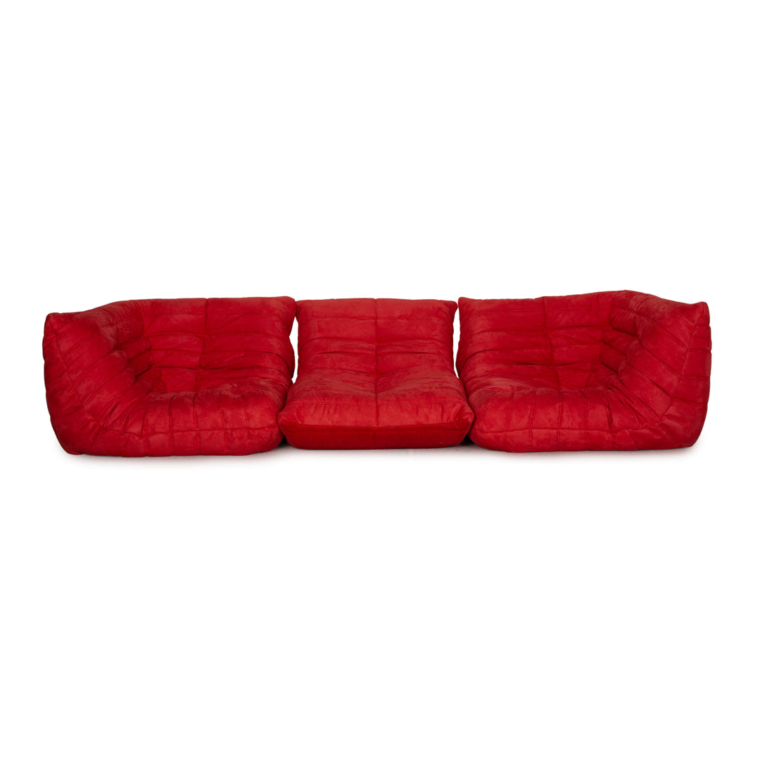 Ligne roset Canapé tissu Togo rouge canapé trois places