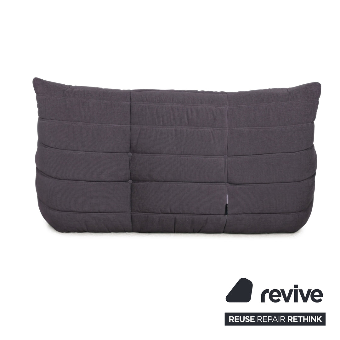 Ligne Roset Togo Zweisitzer Sofa Couch Stoff Grau Anthrazit Neubezug