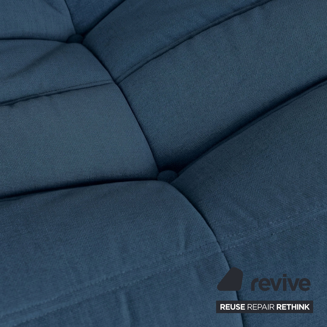 Ligne Roset Togo Stoff Zweisitzer Blau Königsblau Neubezug