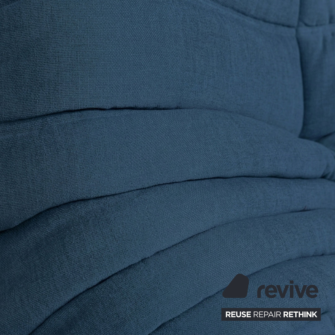 Ligne Roset Togo Stoff Zweisitzer Blau Königsblau Neubezug