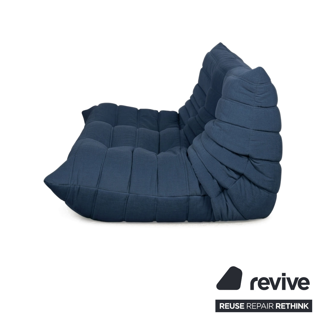 Ligne Roset Togo Stoff Zweisitzer Blau Königsblau Neubezug