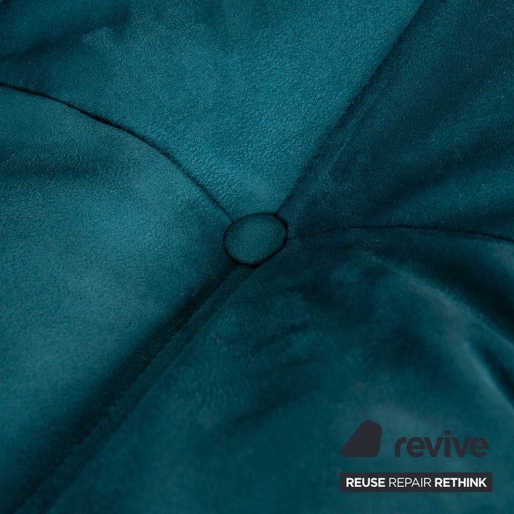 Ligne roset Canapé 2 places en tissu Togo bleu housse neuve