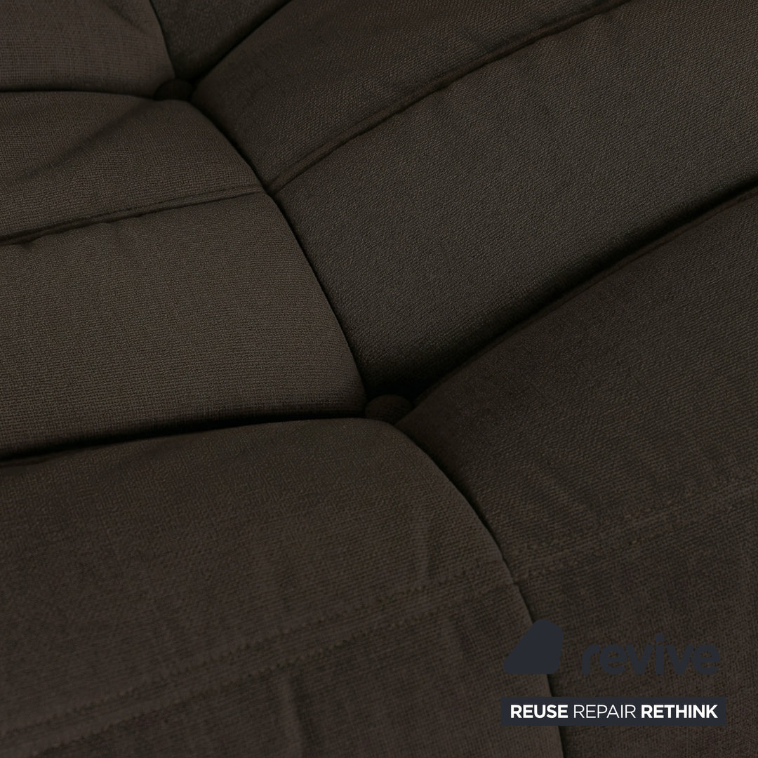 Ligne Roset Togo Stoff Zweisitzer Dunkelbraun Neubezug