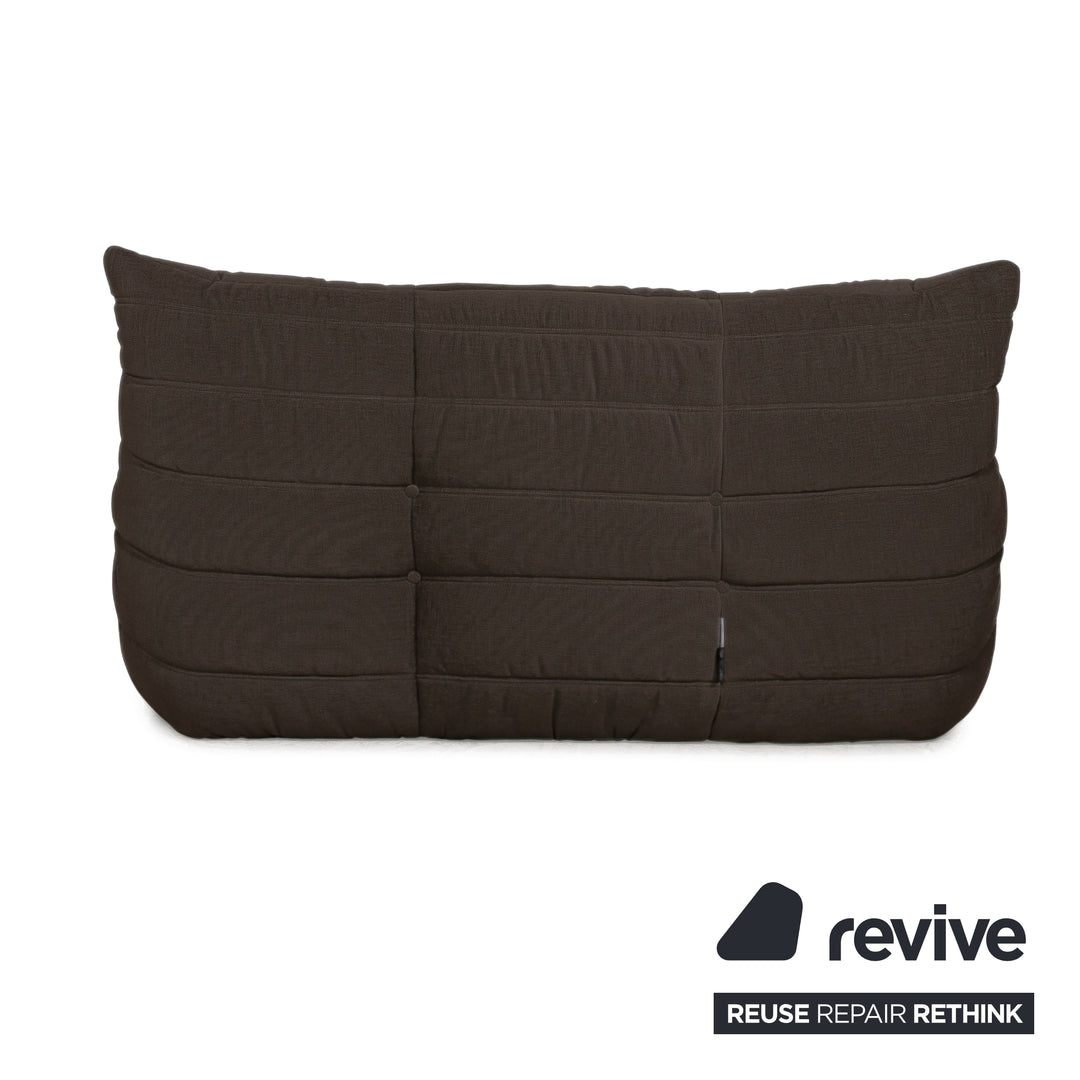 Ligne Roset Togo Stoff Zweisitzer Dunkelbraun Neubezug