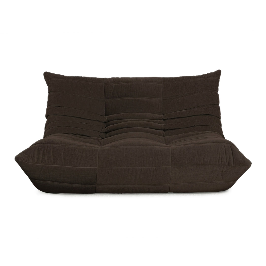 Ligne Roset Togo Stoff Zweisitzer Dunkelbraun Neubezug