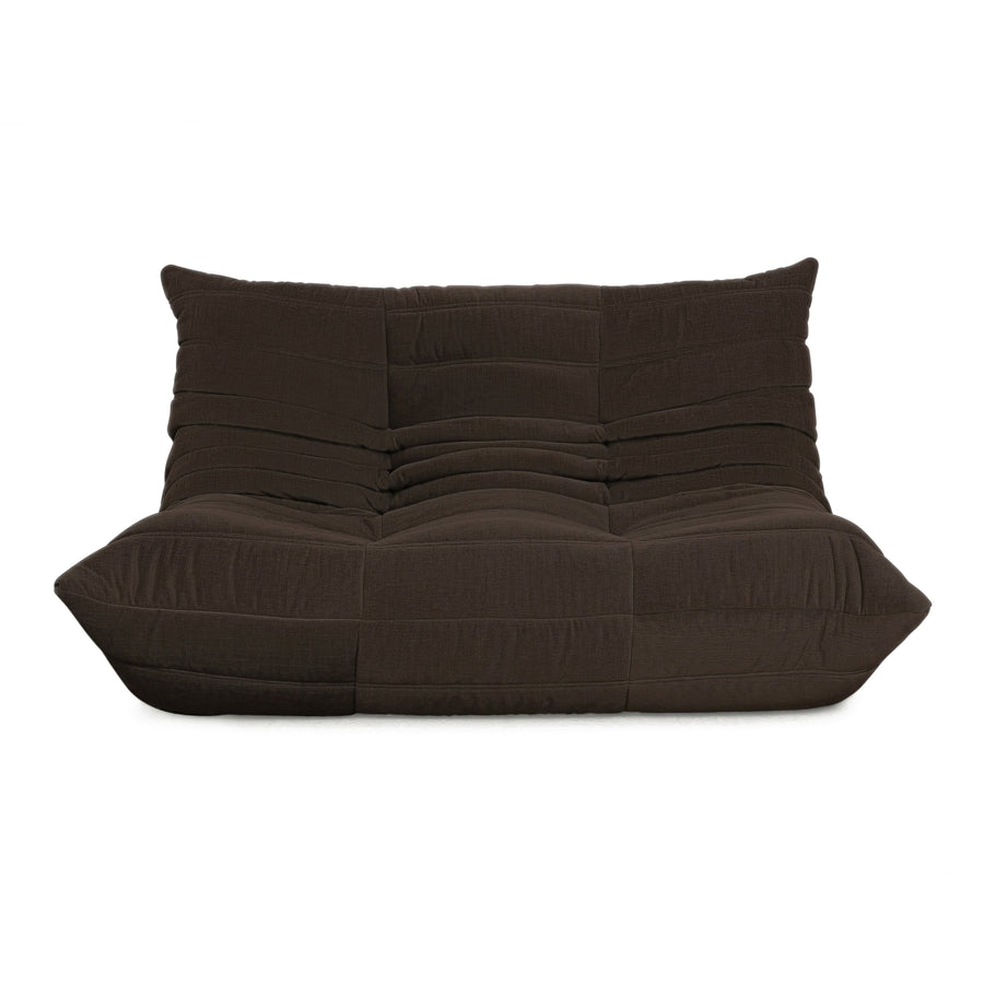 Ligne Roset Togo Stoff Zweisitzer Dunkelbraun Neubezug