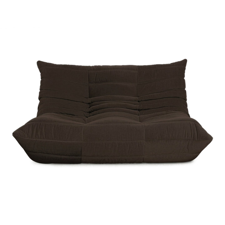 Ligne Roset Togo Stoff Zweisitzer Dunkelbraun Neubezug