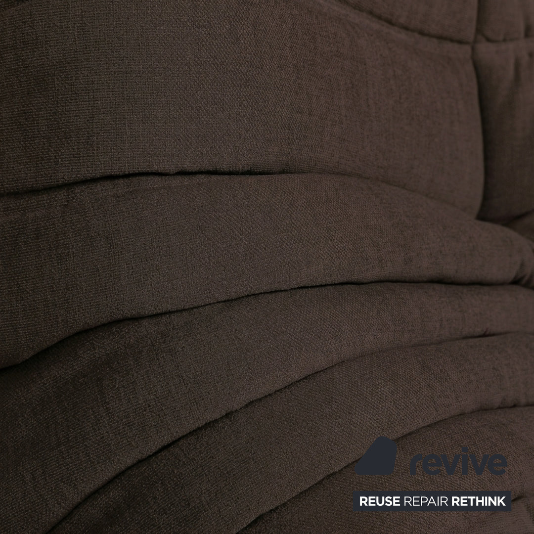 Ligne Roset Togo Stoff Zweisitzer Dunkelbraun Neubezug