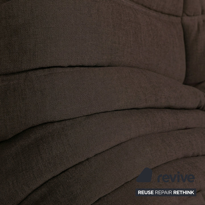 Ligne Roset Togo Stoff Zweisitzer Dunkelbraun Neubezug