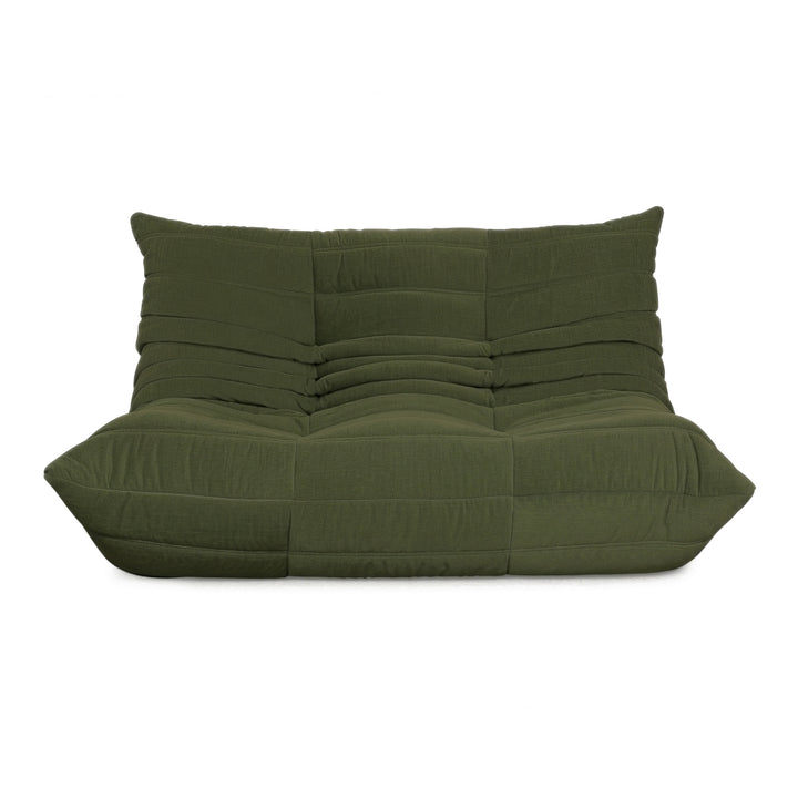 Ligne Roset Togo Stoff Zweisitzer Dunkelgrün Neubezug