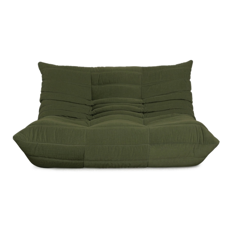 Ligne Roset Togo Stoff Zweisitzer Dunkelgrün Neubezug