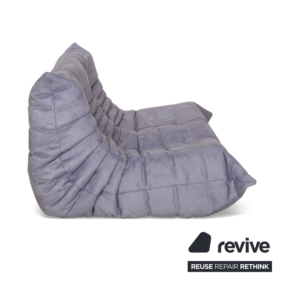 Ligne Roset Togo Fabric Two-Seater Grey Denver 391 Sofa Couch