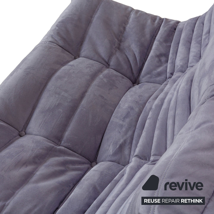 Ligne Roset Togo Fabric Two-Seater Grey Denver 391 Sofa Couch