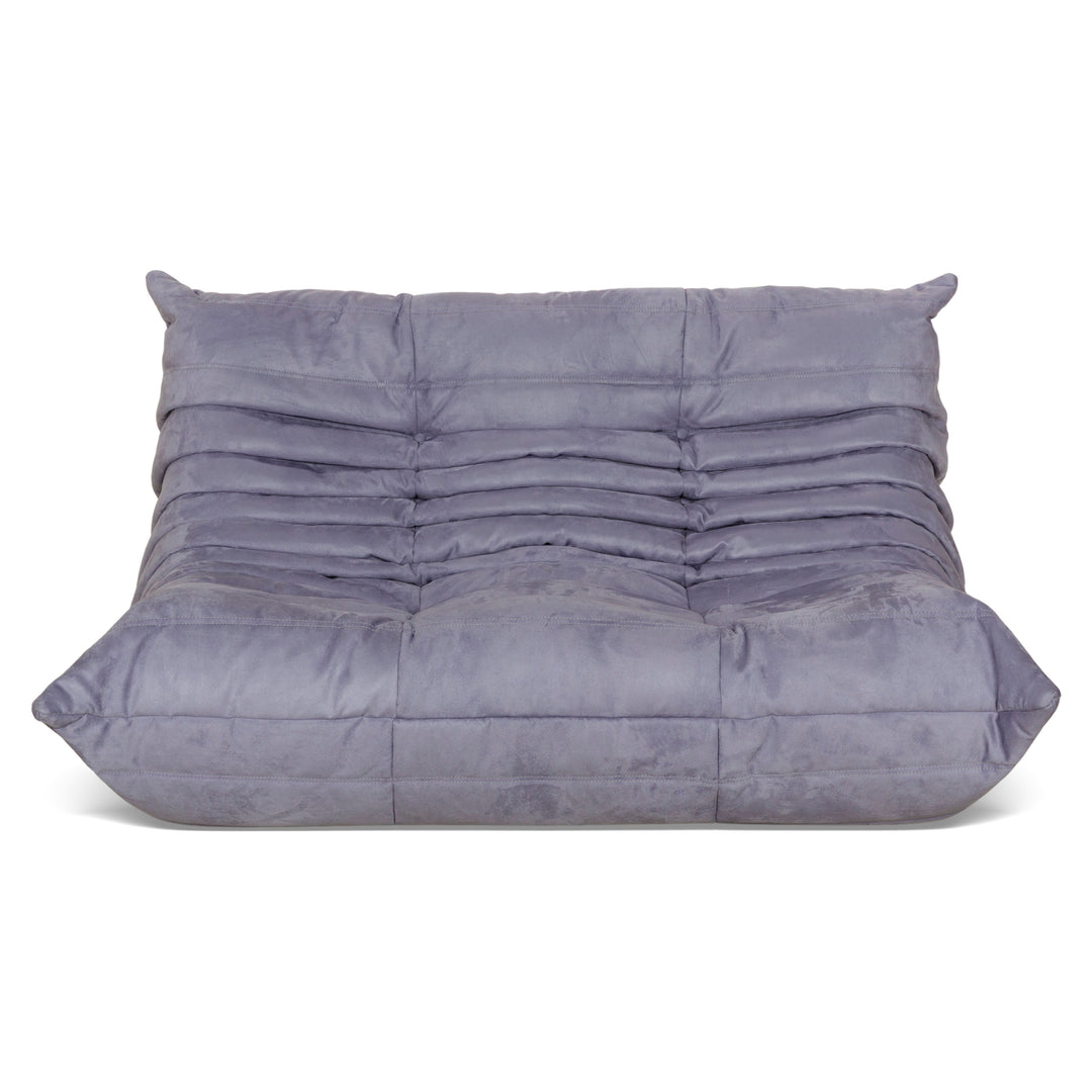Ligne Roset Togo Fabric Two-Seater Grey Denver 391 Sofa Couch