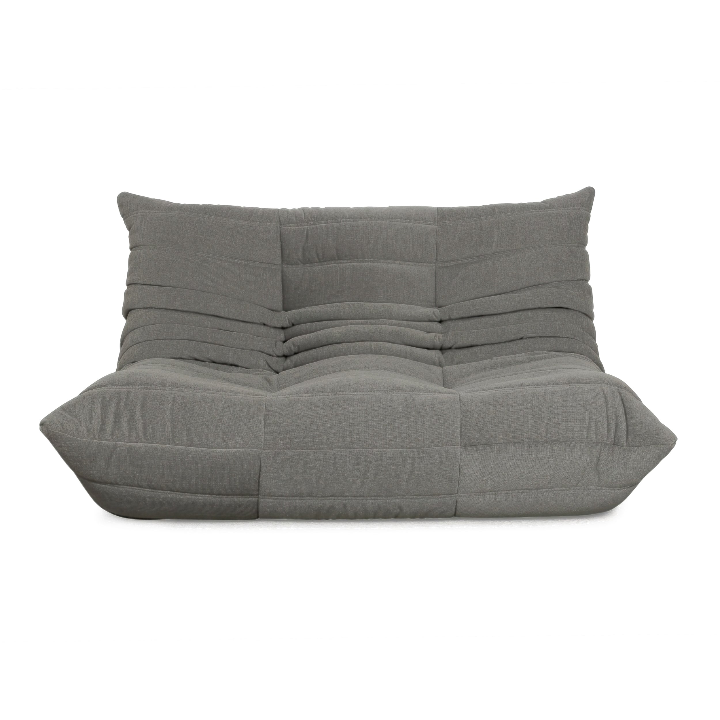 Ligne Roset Togo Zweisitzer Sofa Couch Stoff Grau Beige Neubezug