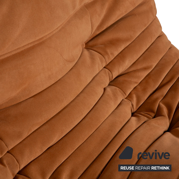 Ligne Roset Togo Stoff Zweisitzer Hellbraun Camel Sofa Couch